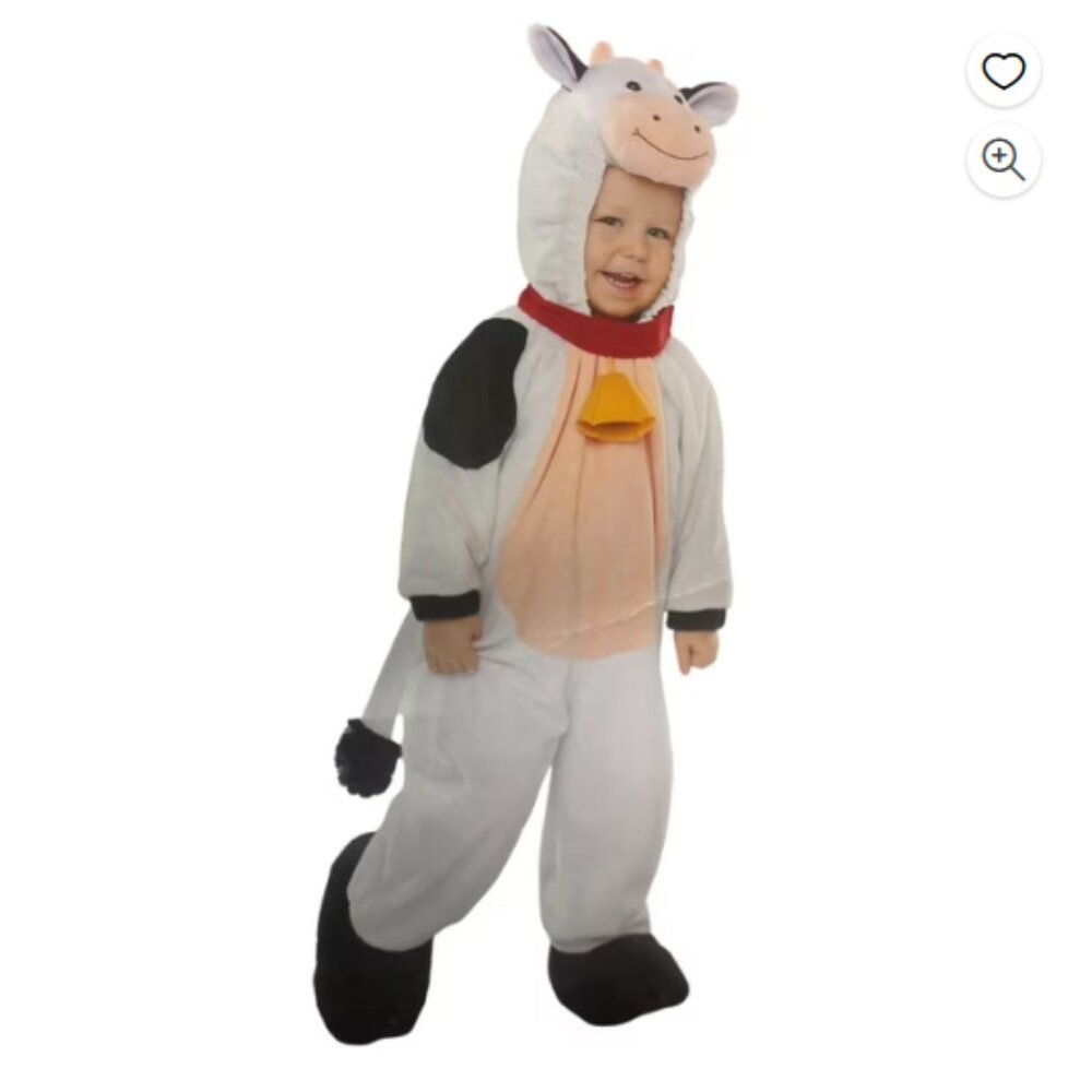 Target Infant Boys & Girls Black & White Baby Cow Costume Size 2t-3t